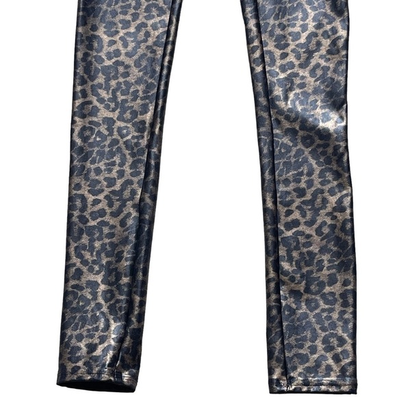 Spanx Women’s Faux Leather Leopard Print Metallic Shapping Leggings Size S - Picture 9 of 12